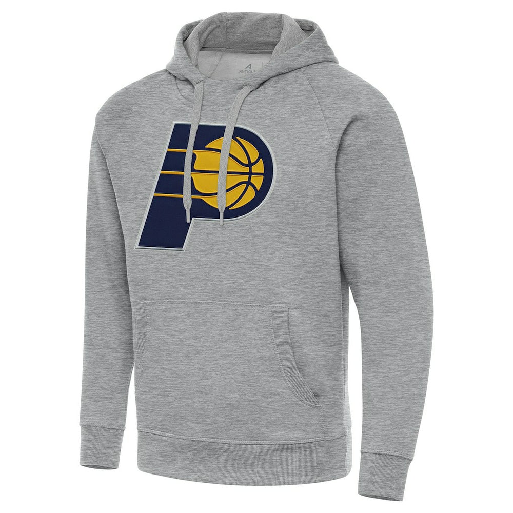 Indiana Pacers Antigua Big & Tall Victory Raglan Pullover Hoodie Heather Gray - NBA