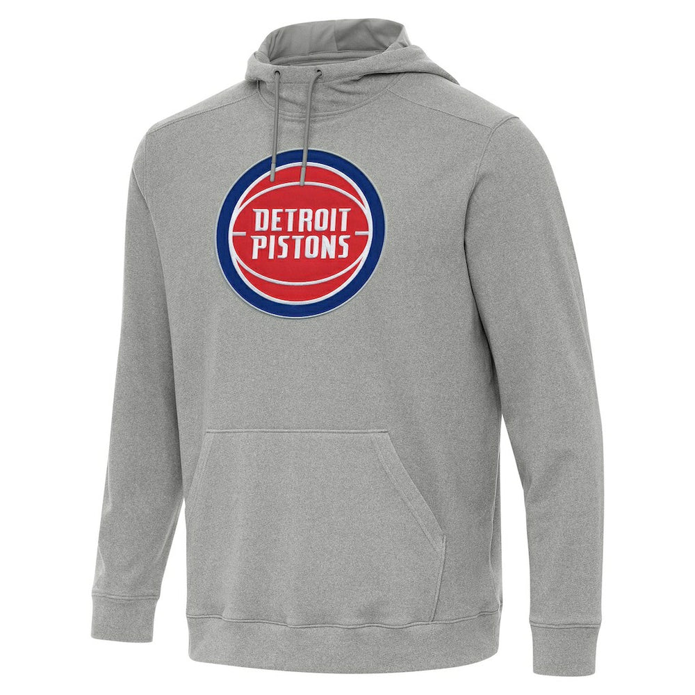 Detroit Pistons Antigua Cloud Pullover Hoodie Heather Gray - NBA