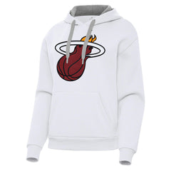 Miami Heat Antigua Women's Victory Pullover Hoodie White - NBA