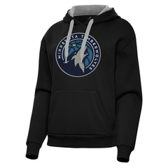 Minnesota Timberwolves Antigua Women's Victory Pullover Hoodie Black - NBA