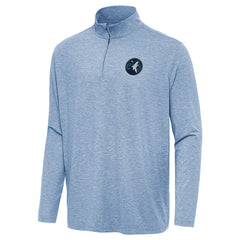 Minnesota Timberwolves Antigua Hunk Quarter-Zip Top Heather Blue - NBA