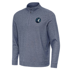 Minnesota Timberwolves Antigua Subtle Quarter-Zip Sweatshirt Heather Navy - NBA
