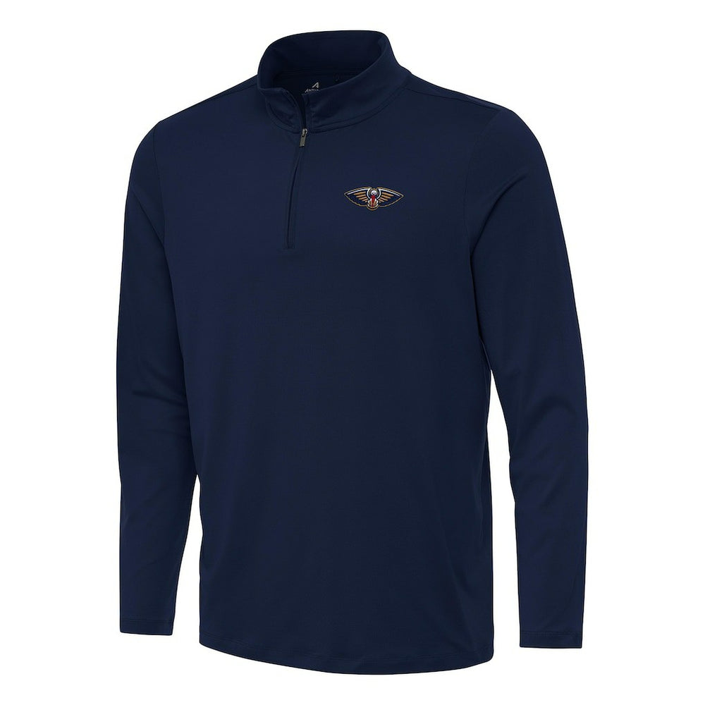 New Orleans Pelicans Antigua Reprocess Quarter-Zip Top Navy - NBA