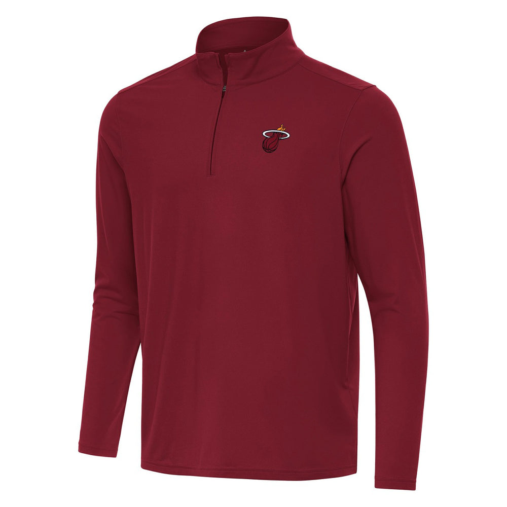 Miami Heat Antigua Intent Quarter-Zip Top Cardinal - NBA