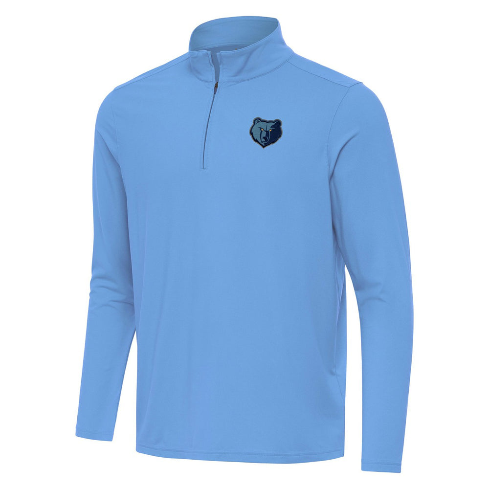 Memphis Grizzlies Antigua Intent Quarter-Zip Top Light Blue - NBA