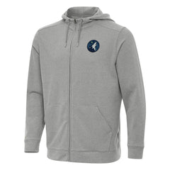 Minnesota Timberwolves Antigua Effortless Full-Zip Hoodie Jacket Heather Gray - NBA