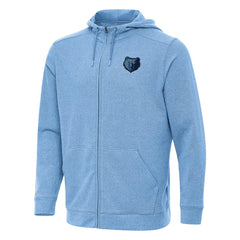 Memphis Grizzlies Antigua Effortless Full-Zip Hoodie Jacket Light Blue - NBA