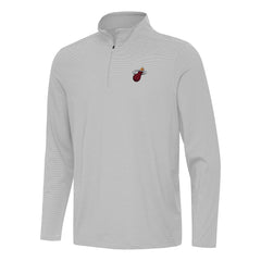 Miami Heat Antigua Twine Quarter-Zip Top Gray - NBA