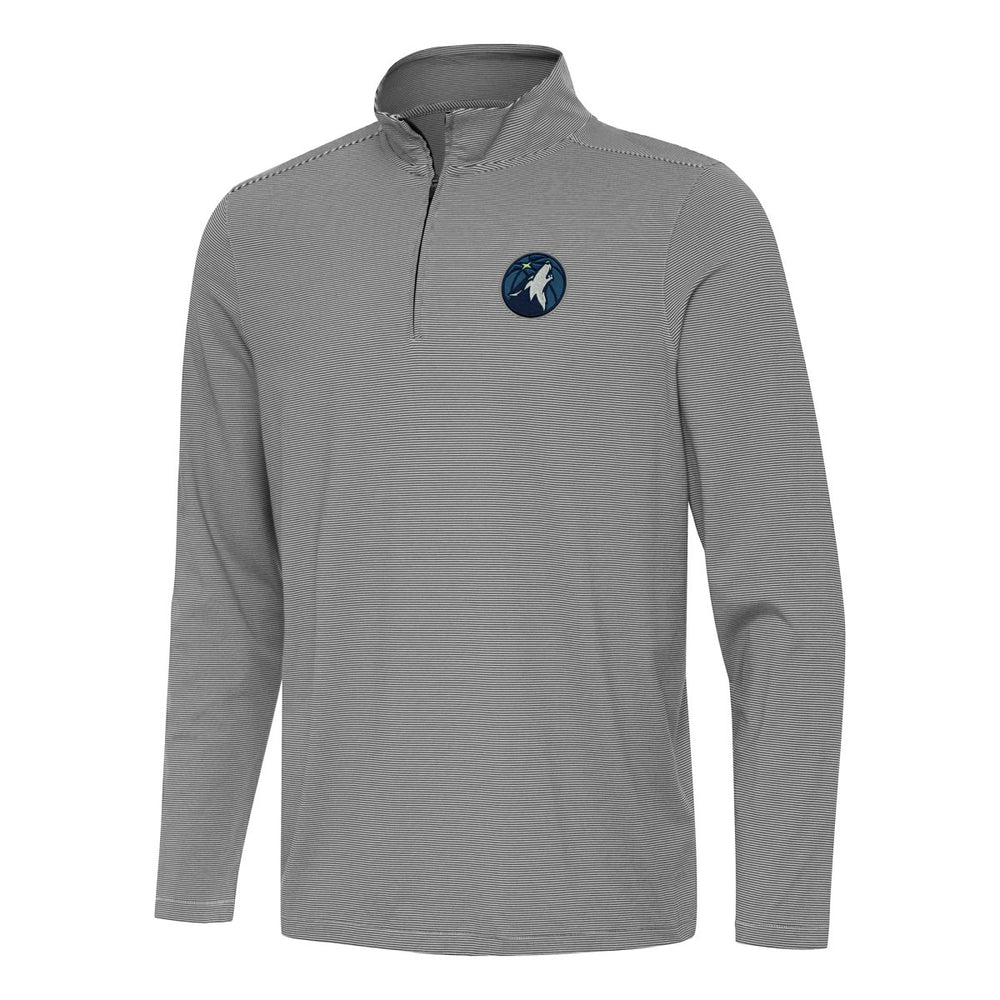 Minnesota Timberwolves Antigua Twine Quarter-Zip Top Black - NBA