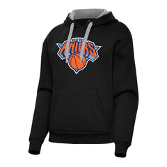 New York Knicks Antigua Women's Victory Pullover Hoodie Black - NBA