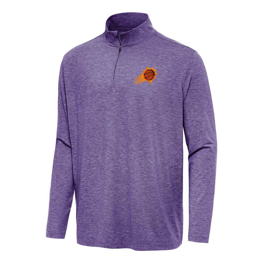Phoenix Suns Antigua Hunk Quarter-Zip Top Heather Purple - NBA