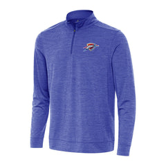 Oklahoma City Thunder Antigua Bright Quarter-Zip Top Heather Royal - NBA
