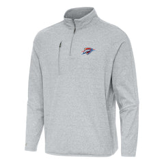 Oklahoma City Thunder Antigua Certain Quarter-Zip Tri-Blend Sweatshirt Heather Gray - NBA