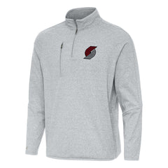 Portland Trail Blazers Antigua Certain Quarter-Zip Tri-Blend Sweatshirt Heather Gray - NBA