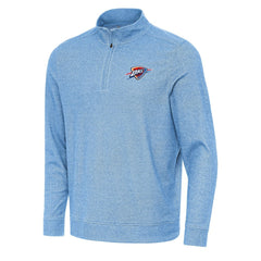 Oklahoma City Thunder Antigua Subtle Quarter-Zip Sweatshirt Heather Powder Blue - NBA