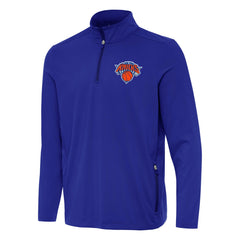 New York Knicks Antigua Perilous Quarter-Zip Sweatshirt Royal - NBA
