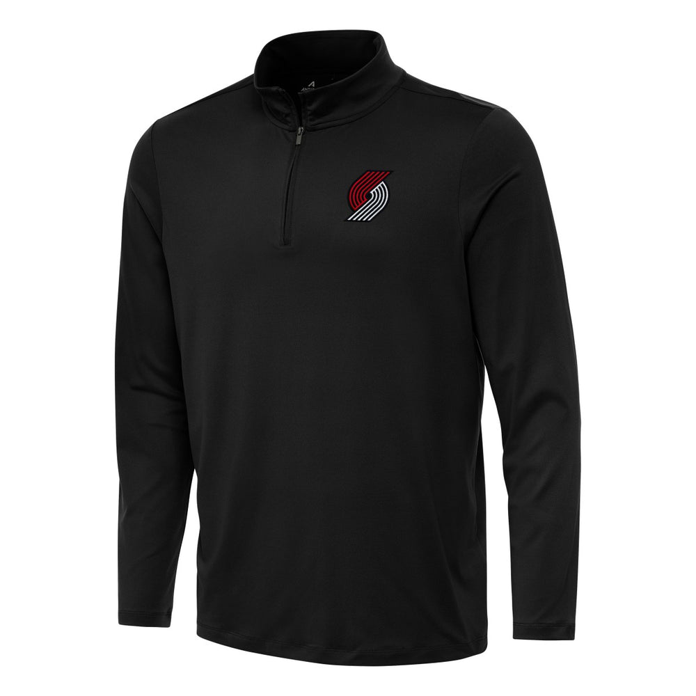 Portland Trail Blazers Antigua Reprocess Quarter-Zip Top Black - NBA