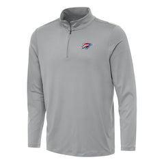 Oklahoma City Thunder Antigua Reprocess Quarter-Zip Top Gray - NBA