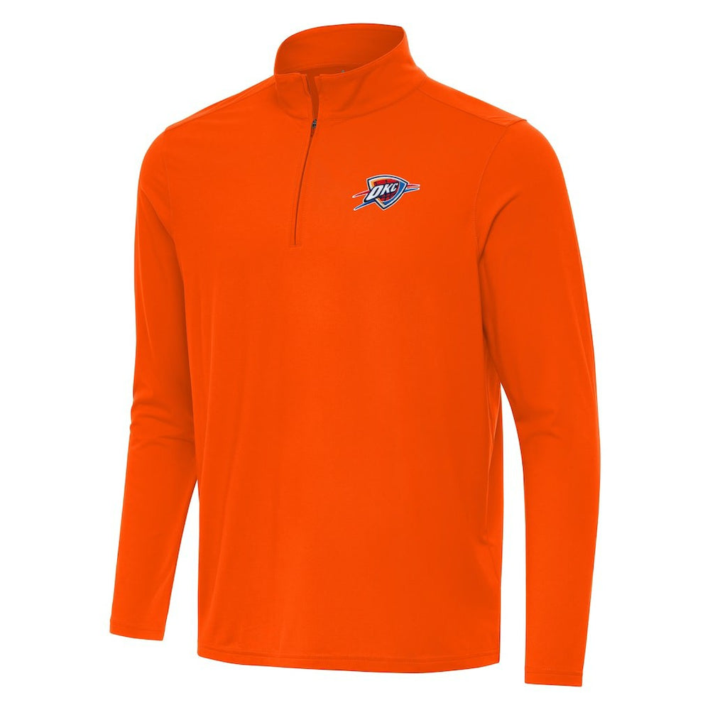 Oklahoma City Thunder Antigua Intent Quarter-Zip Top Orange - NBA