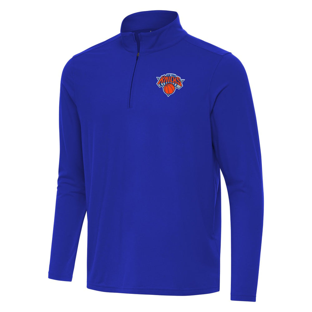 New York Knicks Antigua Intent Quarter-Zip Top Royal - NBA
