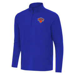 New York Knicks Antigua Intent Quarter-Zip Top Royal - NBA