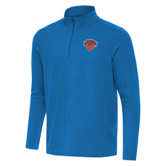 New York Knicks Antigua Intent Quarter-Zip Top Blue - NBA