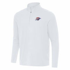 Oklahoma City Thunder Antigua Intent Quarter-Zip Top White - NBA