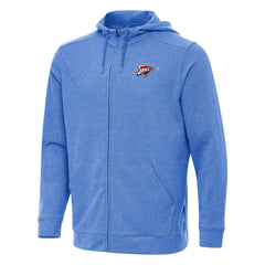 Oklahoma City Thunder Antigua Effortless Full-Zip Hoodie Jacket Heather Blue - NBA