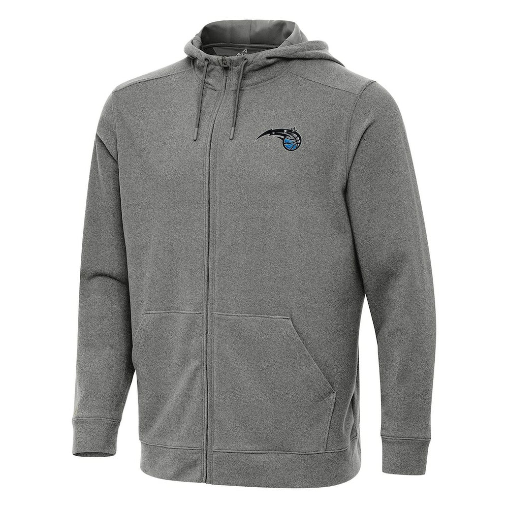 Orlando Magic Antigua Effortless Full-Zip Hoodie Jacket Heather Charcoal - NBA