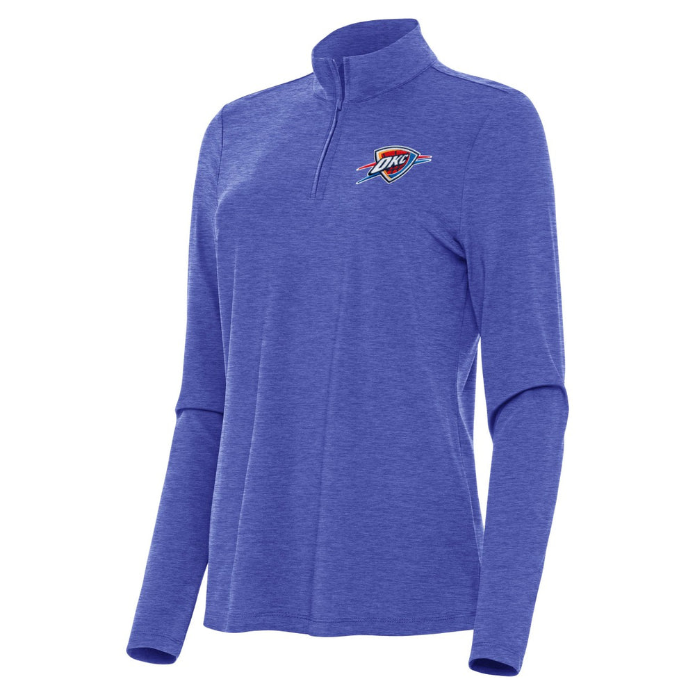 Oklahoma City Thunder Antigua Women's Bright Quarter-Zip Top Heather Royal - NBA