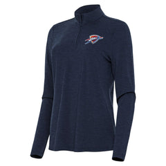 Oklahoma City Thunder Antigua Women's Bright Quarter-Zip Top Heather Navy - NBA