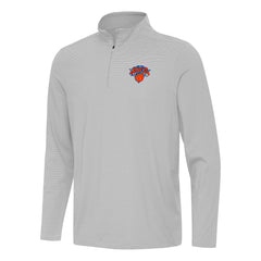 New York Knicks Antigua Twine Quarter-Zip Top Gray - NBA