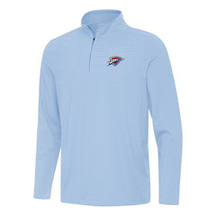 Oklahoma City Thunder Antigua Twine Quarter-Zip Top Powder Blue - NBA