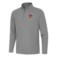 New York Knicks Antigua Twine Quarter-Zip Top Black - NBA