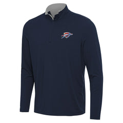 Oklahoma City Thunder Antigua Content Quarter-Zip Top Navy/Gray - NBA
