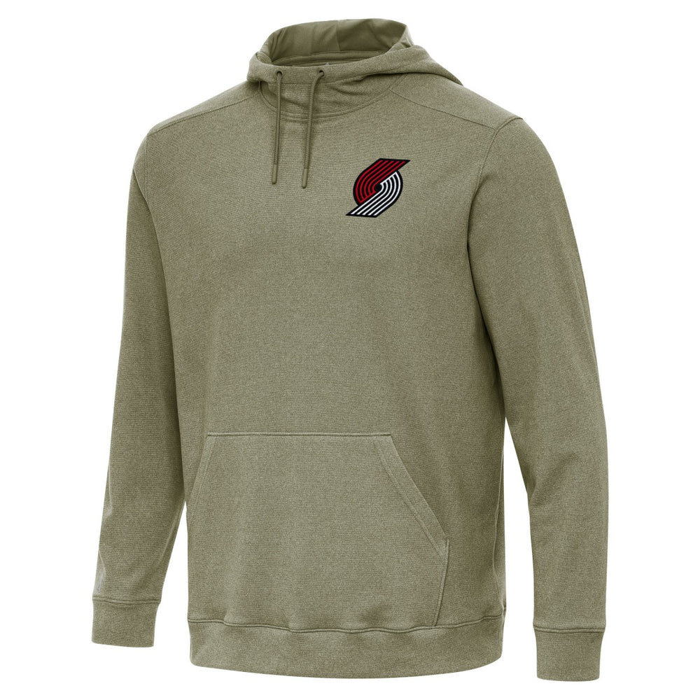 Portland Trail Blazers Antigua Cloud Pullover Hoodie Heather Olive - NBA