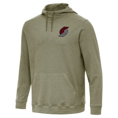 Portland Trail Blazers Antigua Cloud Pullover Hoodie Heather Olive - NBA
