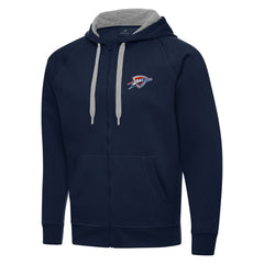 Oklahoma City Thunder Antigua Big & Tall Victory Full-Zip Hoodie Jacket Navy - NBA