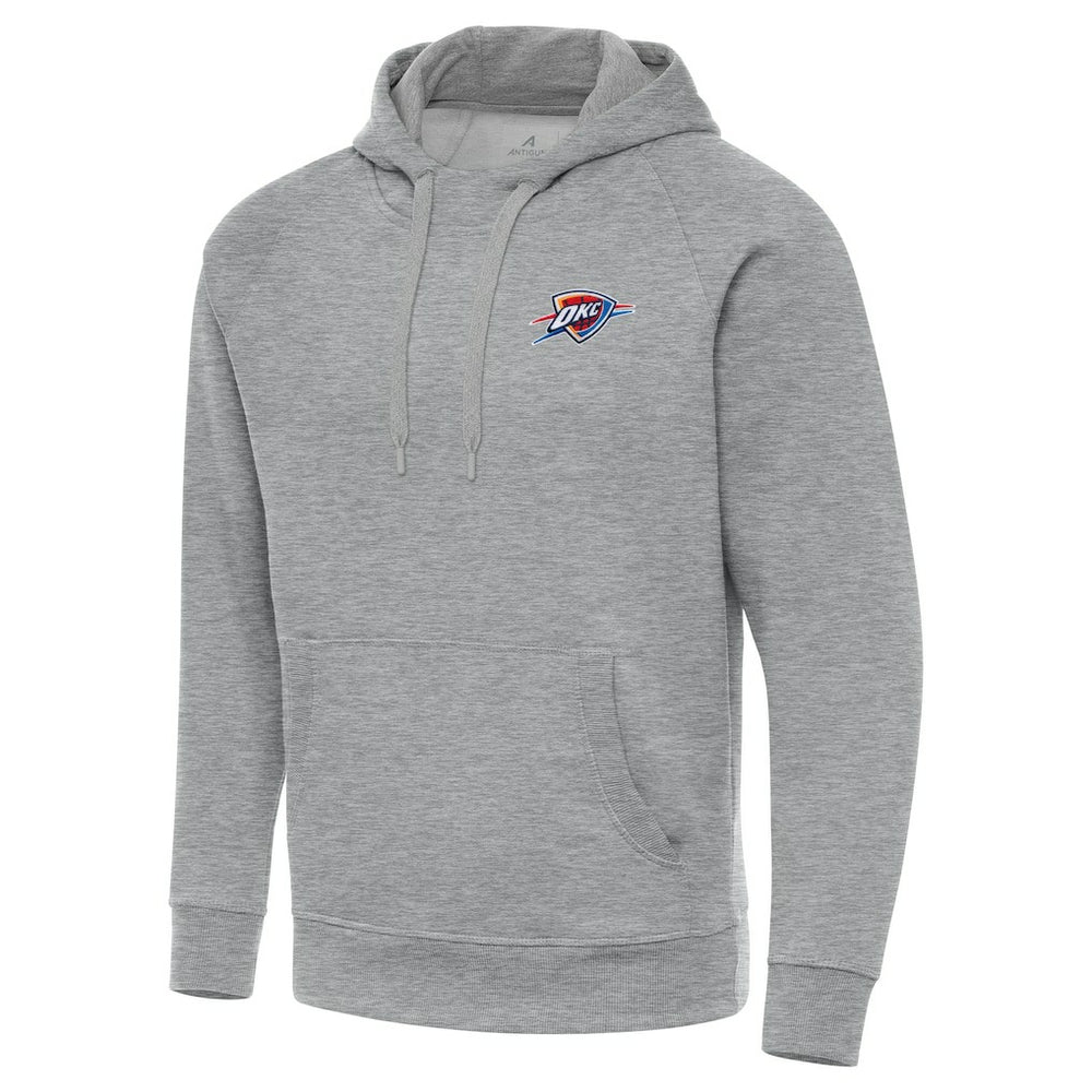 Oklahoma City Thunder Antigua Big & Tall Victory Raglan Pullover Hoodie Heather Gray - NBA