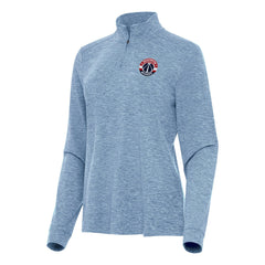 Washington Wizards Antigua Women's Mentor Quarter-Zip Mock Long Sleeve Top Heather Aqua - NBA