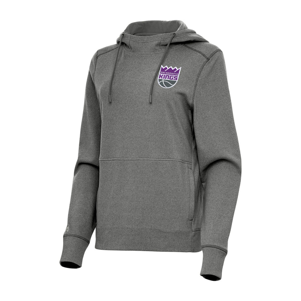 Sacramento Kings Antigua Women's Justice Pullover Hoodie Heather Charcoal - NBA