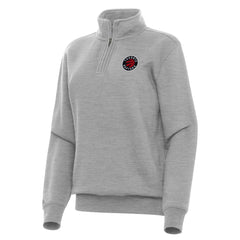 Toronto Raptors Antigua Women's Victory Quarter-Zip Sweatshirt Heather Gray - NBA