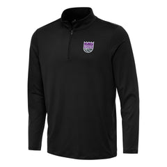 Sacramento Kings Antigua Reprocess Quarter-Zip Top Black - NBA