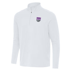 Sacramento Kings Antigua Intent Quarter-Zip Top White - NBA