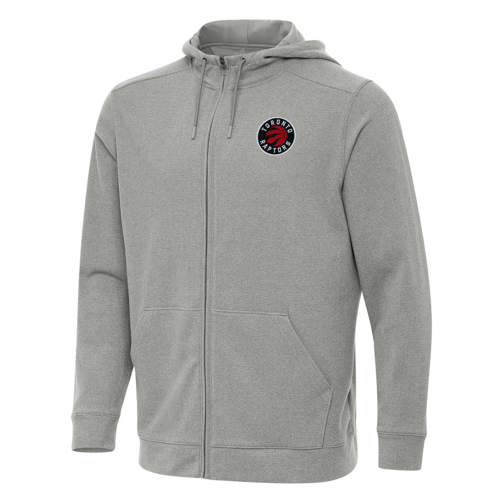 Toronto Raptors Antigua Effortless Full-Zip Hoodie Jacket Heather Gray - NBA