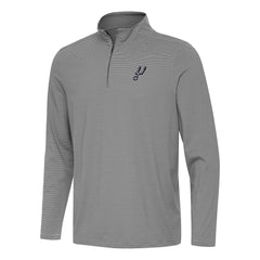 San Antonio Spurs Antigua Twine Quarter-Zip Top Black - NBA