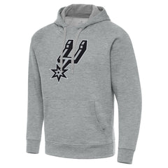 San Antonio Spurs Antigua Big & Tall Victory Raglan Pullover Hoodie Heather Gray - NBA