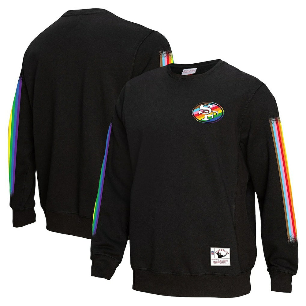 San Francisco 49ers Pride Pullover Sweatshirt Black | Mitchell & Ness