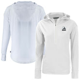 Cleveland Browns Cutter & Buck Women's Daybreak Eco Recycled Half-Zip Hoodie White | NFL