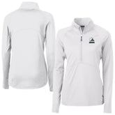 Cleveland Browns Cutter & Buck Women's Adapt Eco Knit Stretch Recycled Half-Zip Pullover Top White | NFL